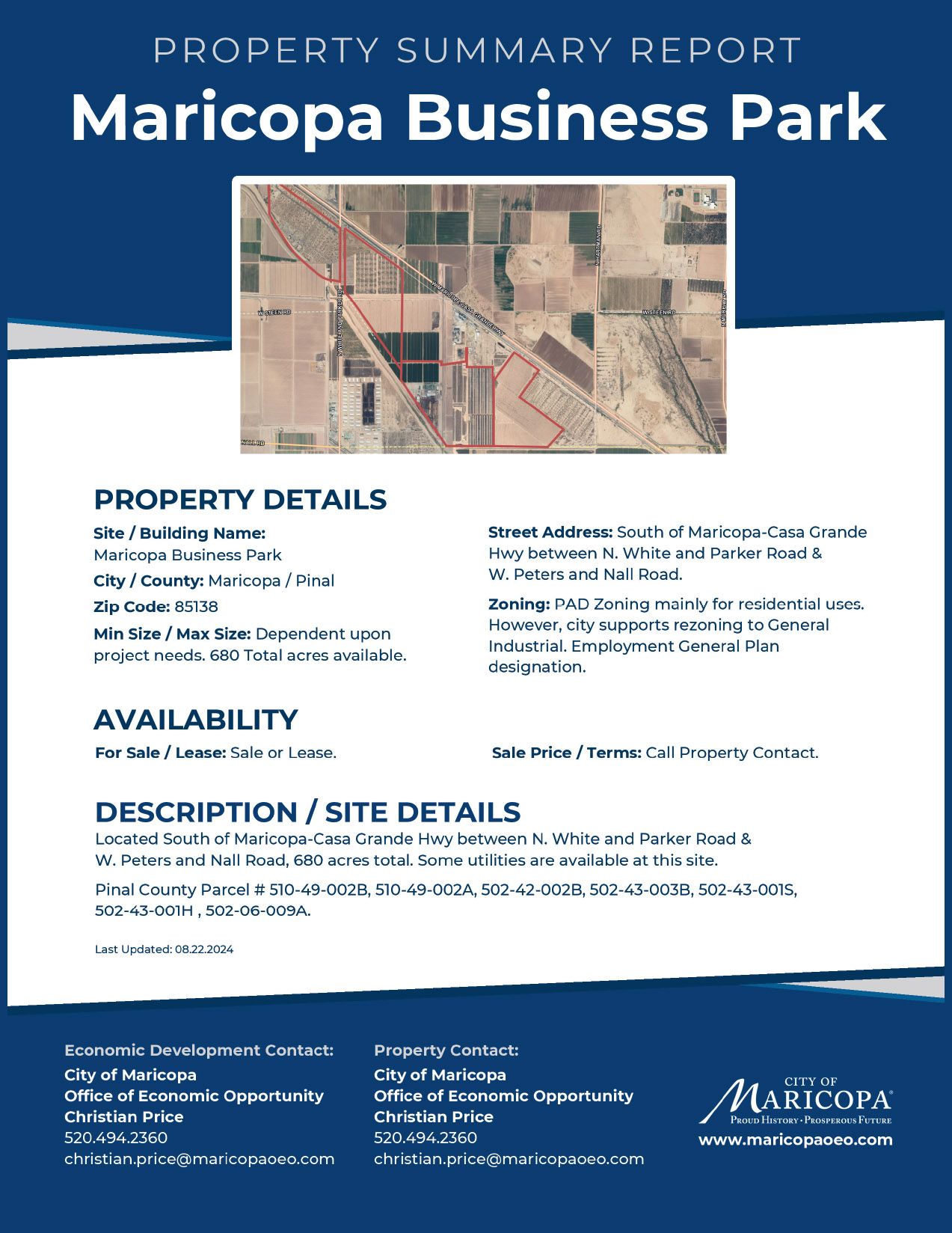 Maricopa Business Park Summary Report